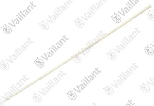 Vaillant Rohr in hellem Ton, lang und schmal, mit einheitlichem Format, auf weißem Hintergrund.
